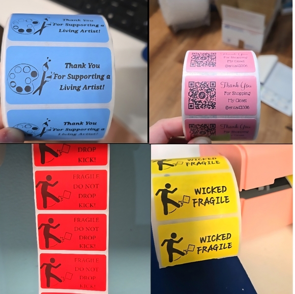 BUY NOW! Custom 100 Thermal Labels Available in Different Colors  "2.25x1.25" - Picture 4 of 16